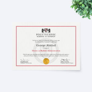 Polytechnic School of London - Diploma duplicata