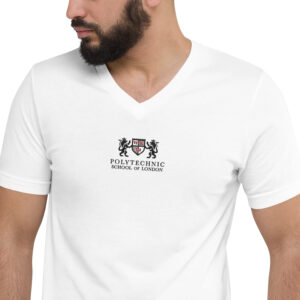 Embroidered Unisex V-neck T-shirt